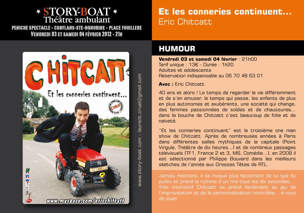 Eric Chitcatt sur le Story-Boat