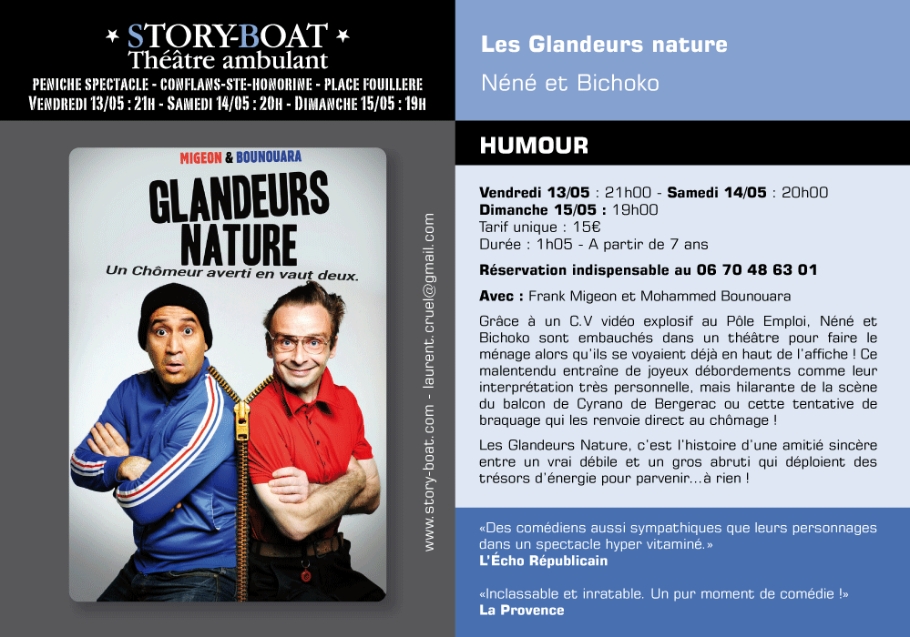Les Glandeurs nature sur le Story-Boat