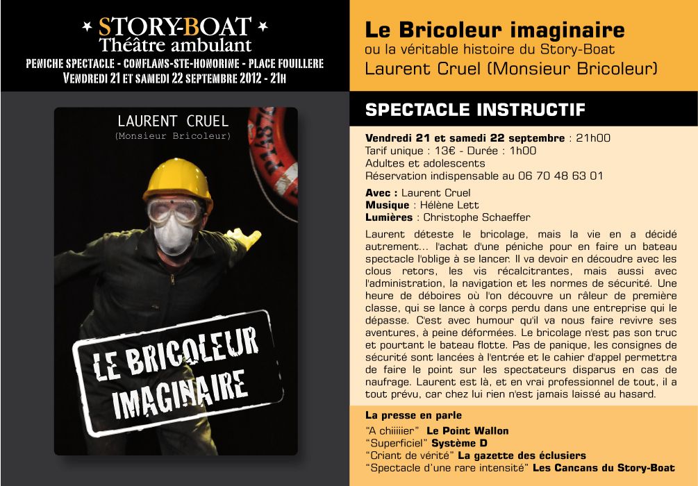 Laurent Cruel joue sur le Story-Boat